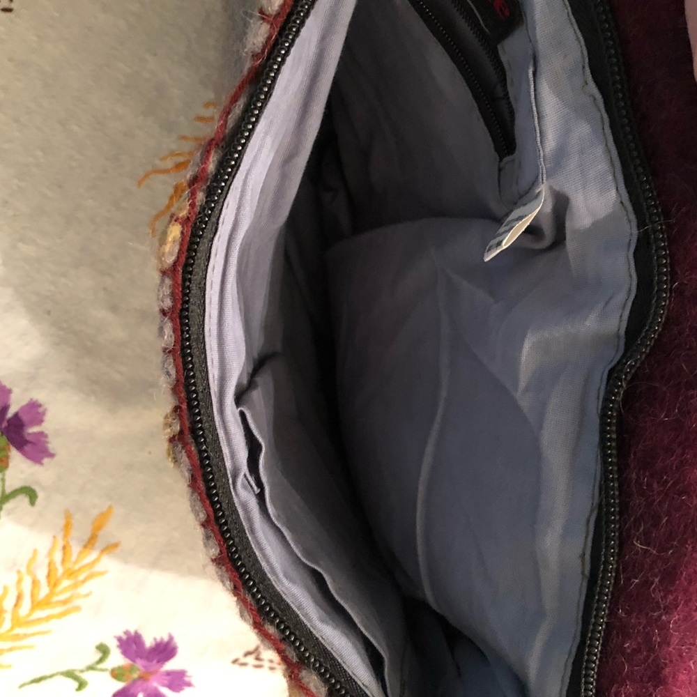 Rising Tide felt handbag (Boho; Hippie; Gypsy) - Picture 7 of 12